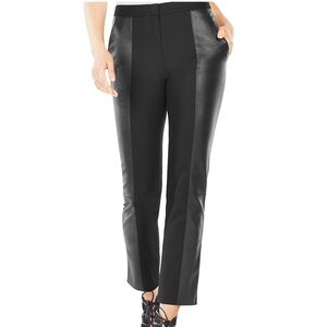 BCBG Leather panel pants